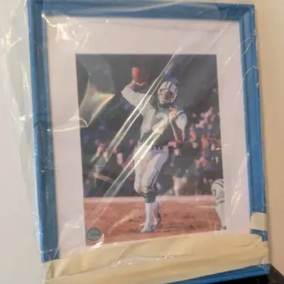 Framed Signed Joe Namath New York Jets Photo File Memorabilia Piece