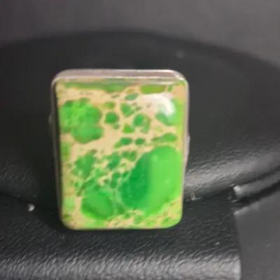 Green Carico Lake Turquoise Pendant & Ring w/earrings