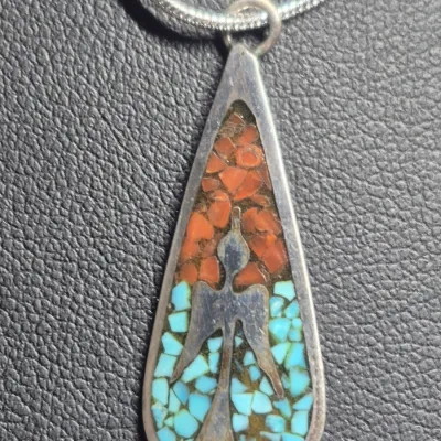 Stunning SET of turquoise inspired : Necklace / Bracelet / Earrings
