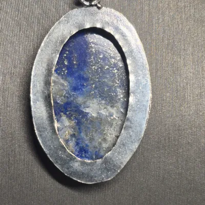 Stunning Lapis Lazuli and sterling silver matching jewelry set