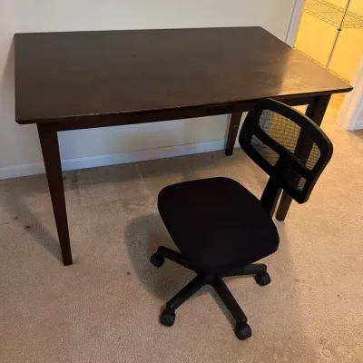 Table With Child’s Desk Chair