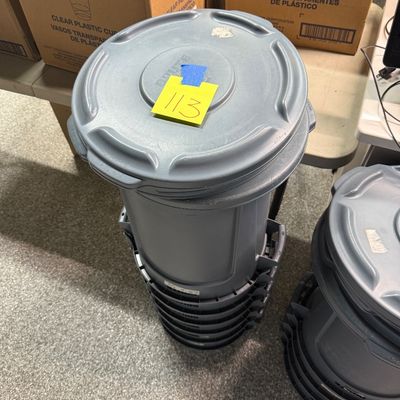 113 - Six 20 Gallon Containers