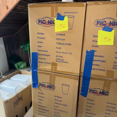 136 - Two Boxes of Branded 8oz Cups