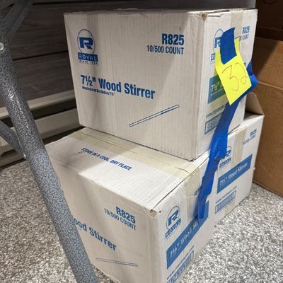 32 - Three Boxes of Wood Stirrers