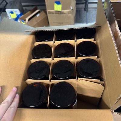 55 - Two Boxes of 16oz Amber Glass Containers