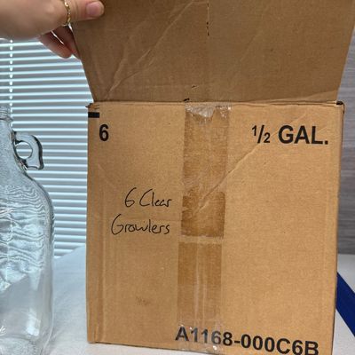 42 - 1/2 Gallon Clear Growlers