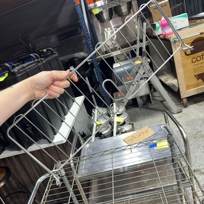 151 - Rolling Metal Wire Cart