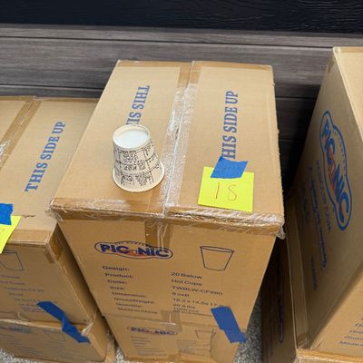 18 - Two Boxes of Branded 8oz Hot Cups