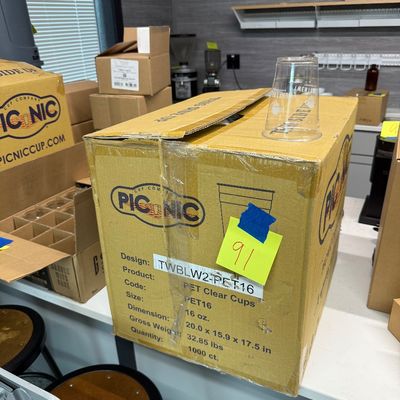 91 - Box of Branded 16oz Cold Cups