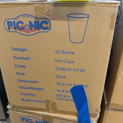 17 - Two Boxes of Branded 20oz Hot Cups
