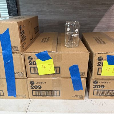47 - Two Boxes of Branded 16oz Glasses