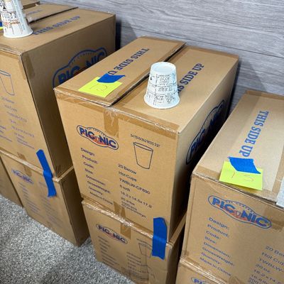 12 - Two Boxes of Branded 8oz Cups