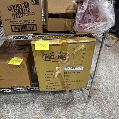 176 - Box of Clear Plastic 16oz Cups