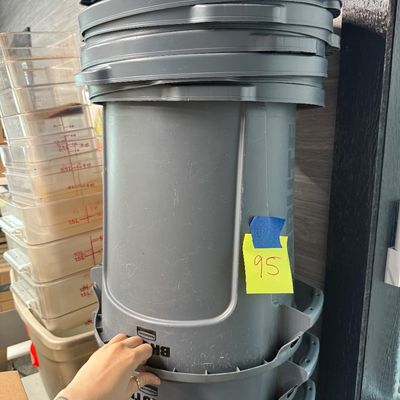 95 - Six 20 Gallon Containers