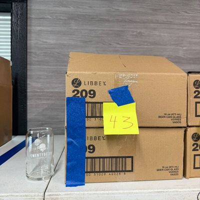 43 - Two Boxes of Branded 16oz Glasses