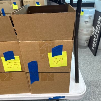 54 - Two Boxes of 16oz Amber Glass Containers
