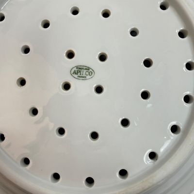 Strawberry themed Lot - runner, 4 napkin Devied liled egg dish, strawberry sieve plate