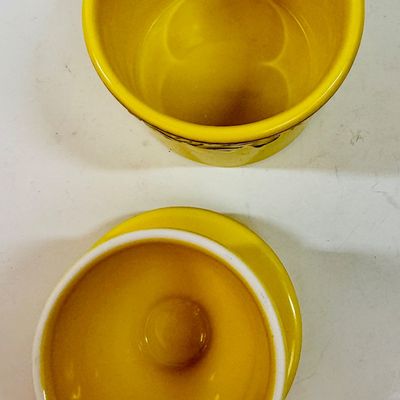 Better Bell Yellow Pottery Crock Butter Keeper