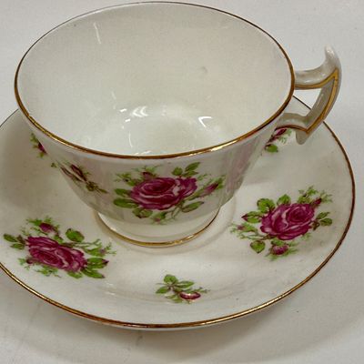 Vintage China Tea Cup and Saucer Pink Rose