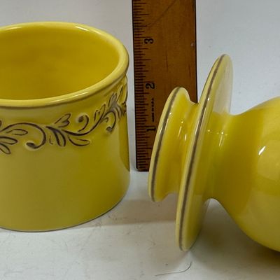 Better Bell Yellow Pottery Crock Butter Keeper