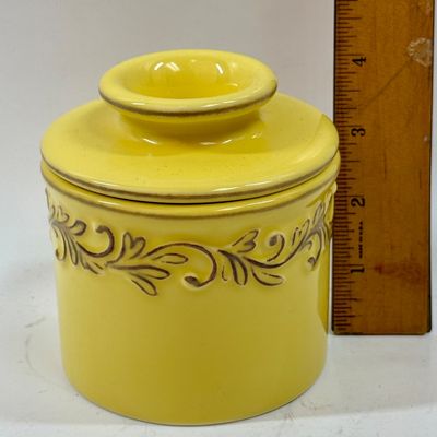 Better Bell Yellow Pottery Crock Butter Keeper