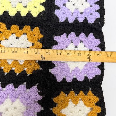 Handmade Granny Square Afghan Small Baby or Lap