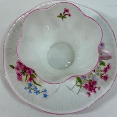 Ceramic Teacup and Saucer