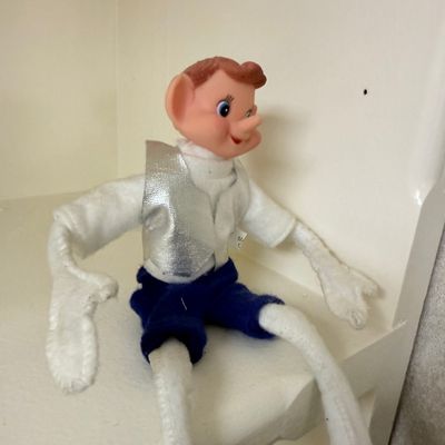 Sale Photo Thumbnail #208: Vintage Christmas Elf Doll - Knee Hugger Style