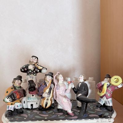 Sale Photo Thumbnail #21: Noi Volkov Ceramic Wedding Musicians Sculpture