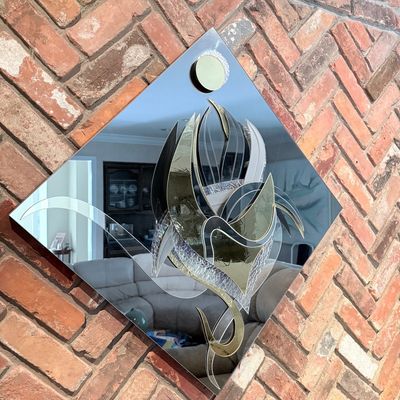 Sale Photo Thumbnail #24: Mid-Century Modern Layered Glass Wall Art