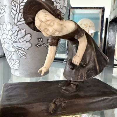 Sale Photo Thumbnail #15: Chryselephantine Figurine of a Young Girl by Peter Tereszczuk