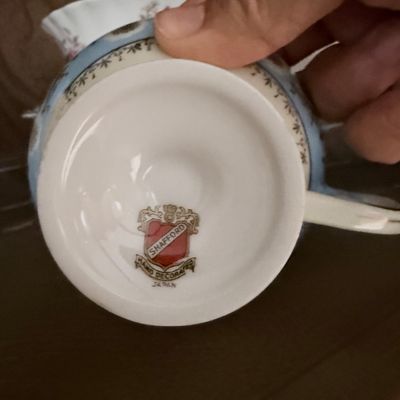 Sale Photo Thumbnail #198: Shafford Hand Decorated Porcelain Teacup and Saucer