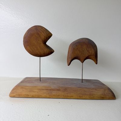 Sale Photo Thumbnail #109: Mid-Century Modern Abstract Wood Sculpture