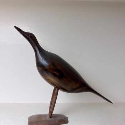 Sale Photo Thumbnail #129: Hand-Carved Wooden Shorebird Decoy