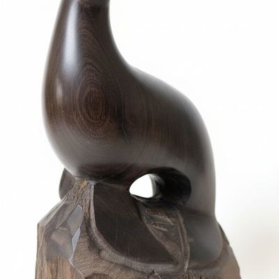 Sale Photo Thumbnail #149: Mid-Century Modern Ironwood Seal Sculpture