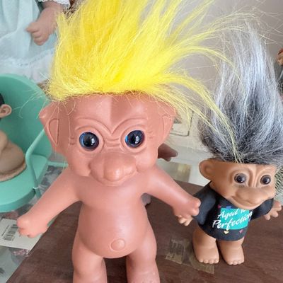 Sale Photo Thumbnail #123: Vintage 1960s Dam Troll Doll with Yellow Hair