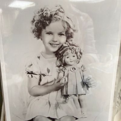 Sale Photo Thumbnail #138: Vintage Shirley Temple Photograph with Doll