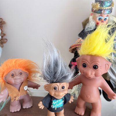 Sale Photo Thumbnail #189: Collection of 3 Vintage Russ Troll Dolls