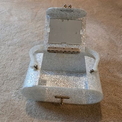 Vintage Glitter Lucite Box Handbag