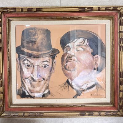 Sale Photo Thumbnail #59: B. Hess-Mercier Laurel and Hardy Portrait