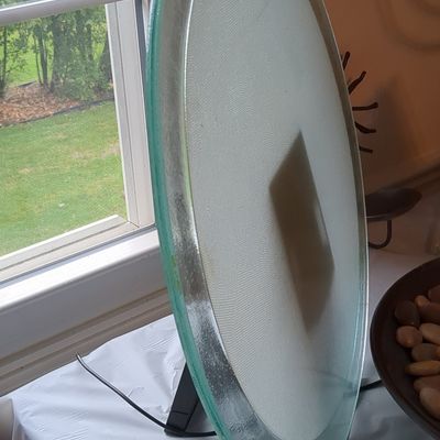 Modern Frosted Glass Disc Accent Lamp