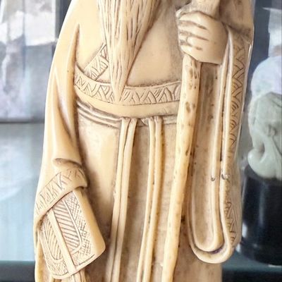 Sale Photo Thumbnail #145: Carved Resin Figurine of Shou Xing (God of Longevity)