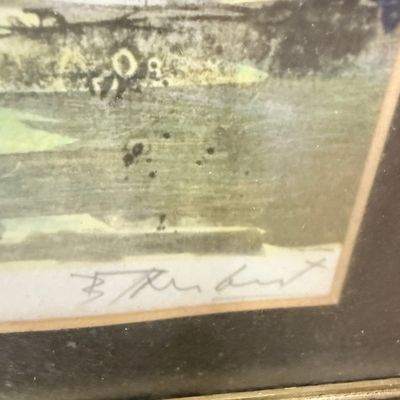 Sale Photo Thumbnail #114: Signed Landscape Print by B. Rudert