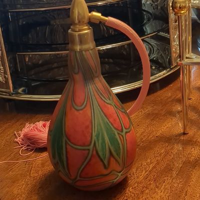 Art Nouveau Cameo Glass Perfume Atomizer