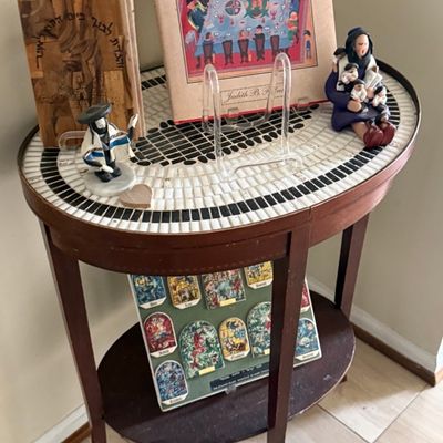 Sale Photo Thumbnail #27: Mid-Century Mosaic Tile Top Side Table