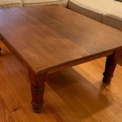 Solid Pine Wooden Coffee Table w Drawer 37x48x18