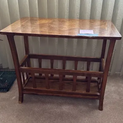 Wooden Magazine Rack End Table 24x15.5x19.5