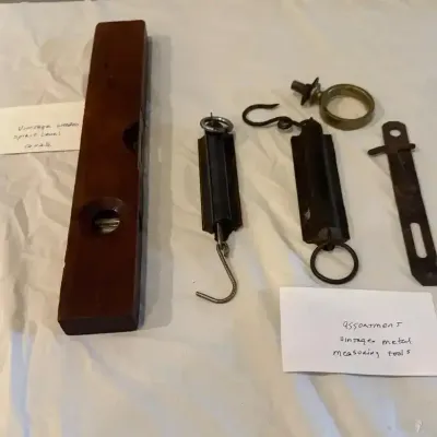 Antique Measuring Tools And Spirit Level