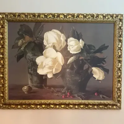 Gold Framed Magnolia Art