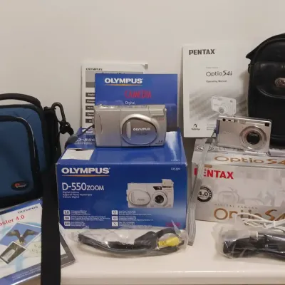 Olympus D-550 Zoom & Pentax Optio Camera